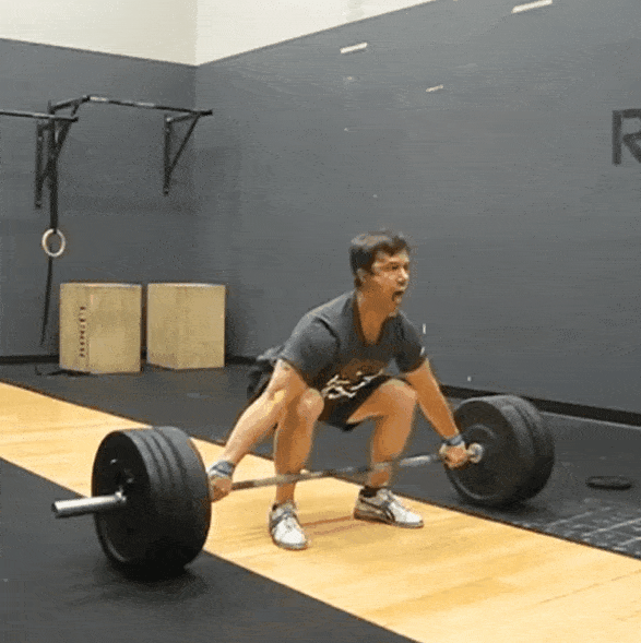 Coach Jim doing the snatch Olympic lift