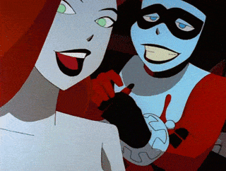 Gif of Poison Ivy and Harley Quinn