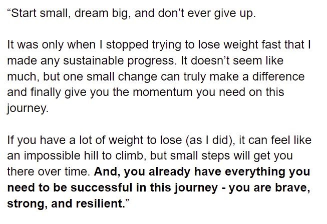 Motivational quote from Megan