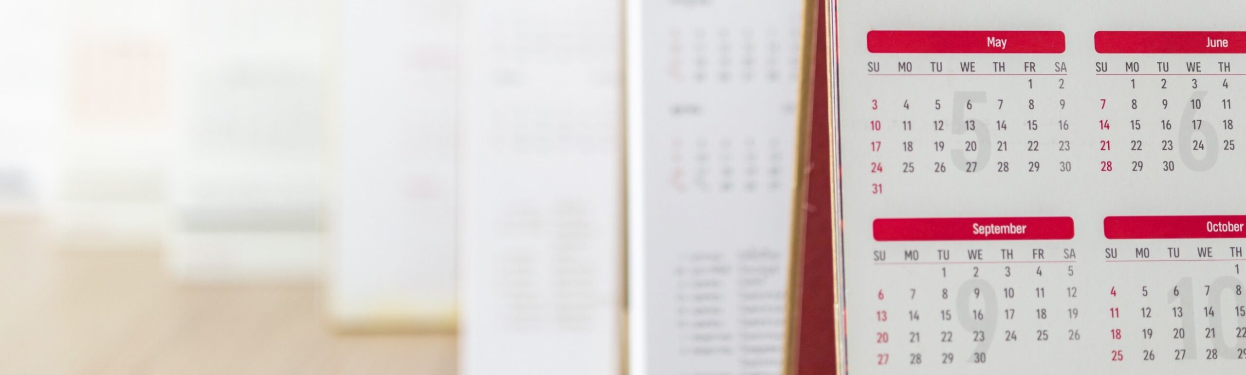 A much of calendar months in a row